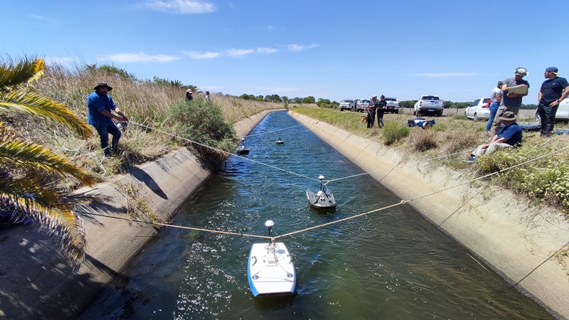 medición de flujo turbulento de agua